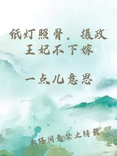 纸灯照骨，摄政王妃不下嫁